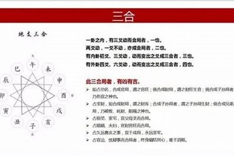 八字中的三合有哪些