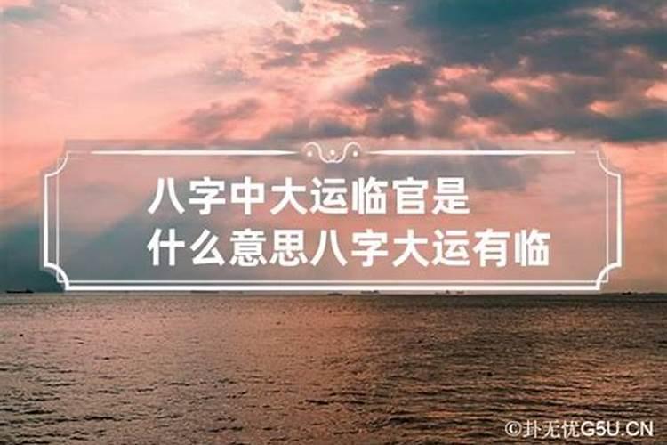 八字的临官是啥意思