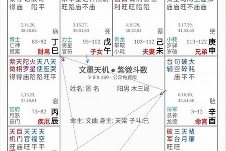 紫微斗数合婚免费自助解盘(大运合婚姻宫)