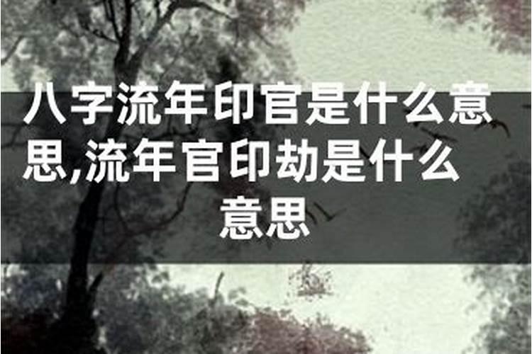 流年印劫什么意思