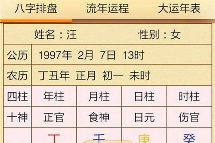 八字命理大运怎么排盘