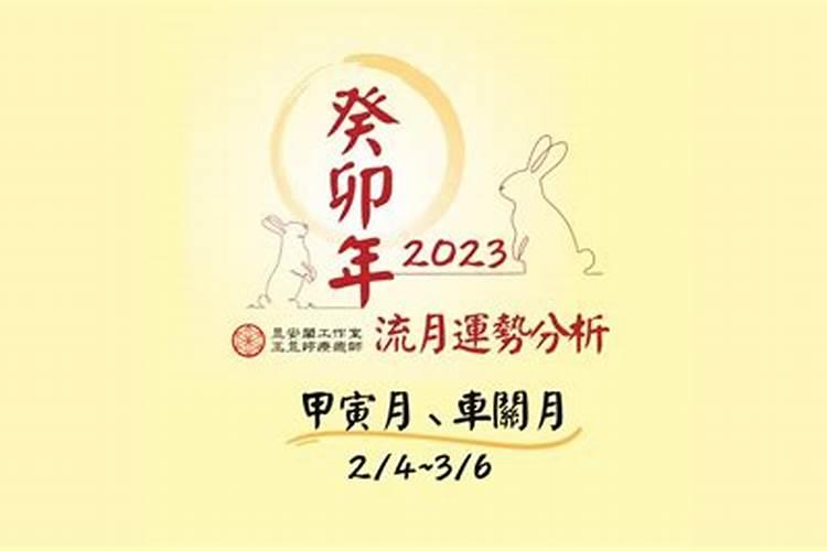 2023年八字流月