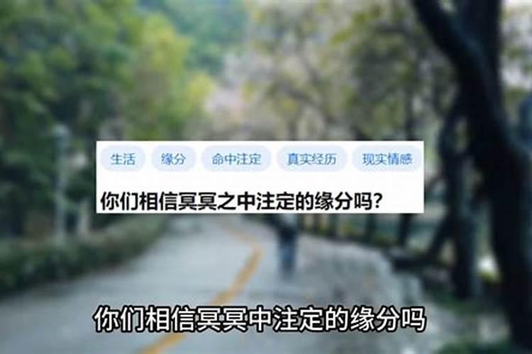 姻缘是不是命中注定的