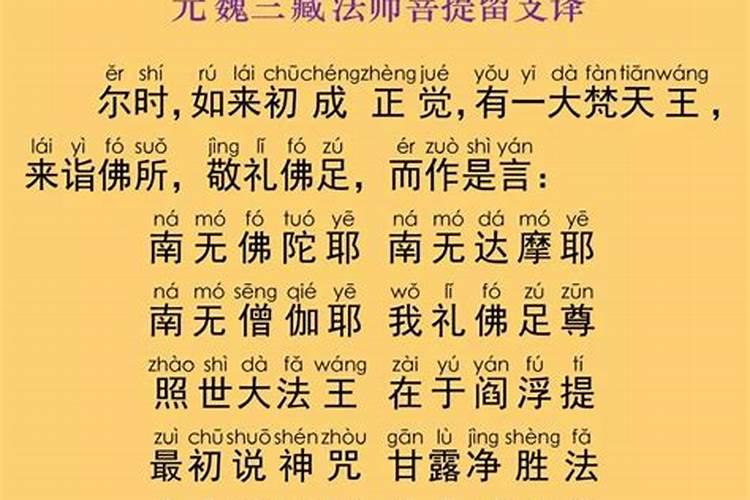 护诸童子陀罗尼咒语