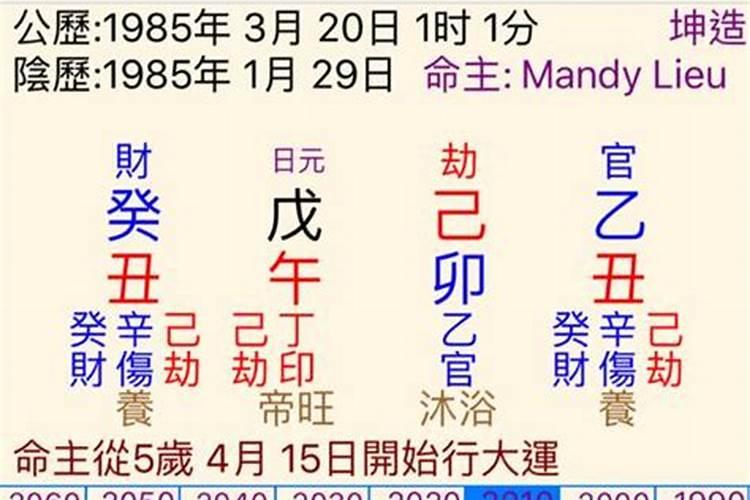 八字算命实例测婚姻四