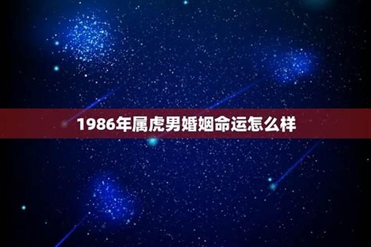 1986年属虎男的婚姻命运如何